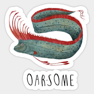 Oarsome - black Sticker